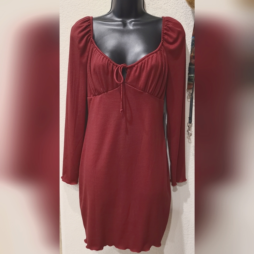 Wine colored Gorgeous Lush Dress  Large size NWT. Also Available  Baby Blue NWT!